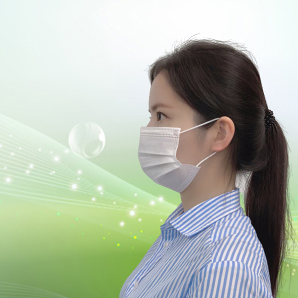 Disposable white mask